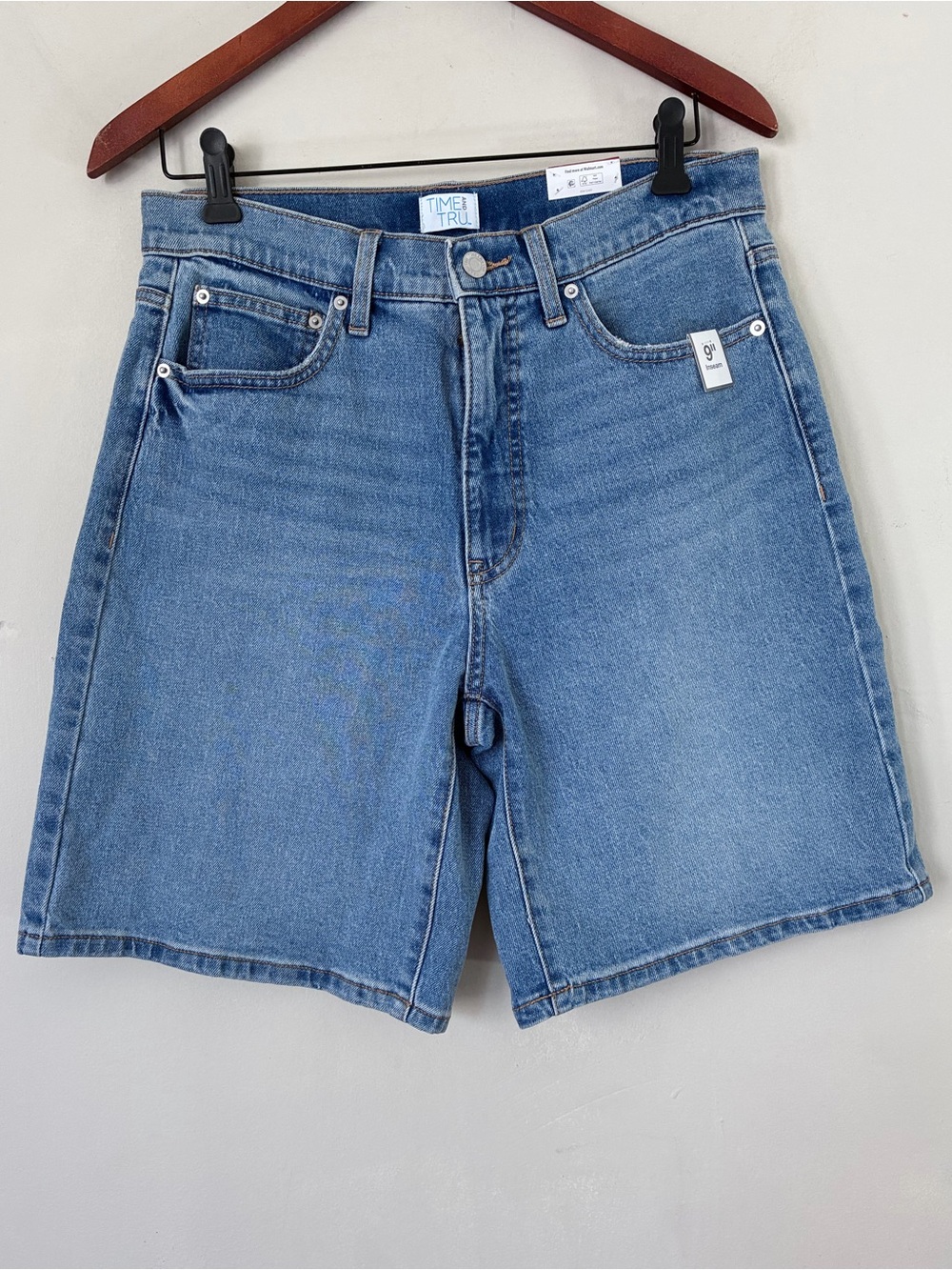 Time and Tru Medium Blue Denim Bermuda Shorts